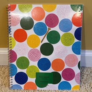 kate spade New York large spiral notebook featuring colorful golf balls pattern